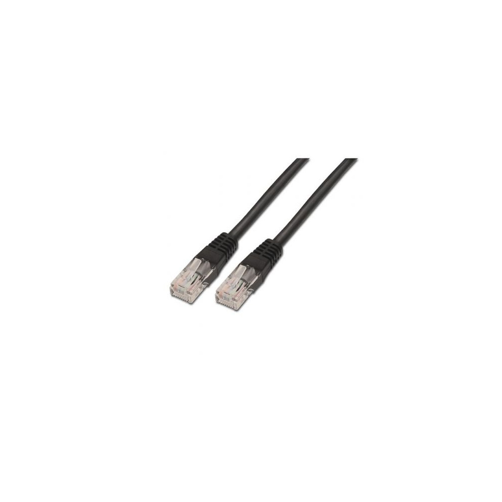 Cable de Red RJ45 UTP Aisens A133-0202 Cat.5e/ 50cm/ Negro | Hasta 1 m
