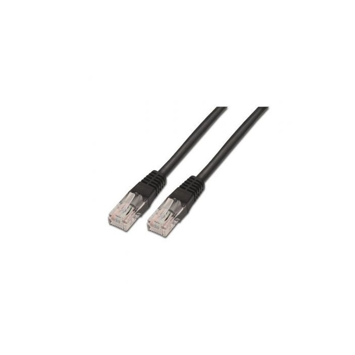 Cable de Red RJ45 UTP Aisens A135-0257 Cat.6/ 50cm/ Negro | Hasta 1 m