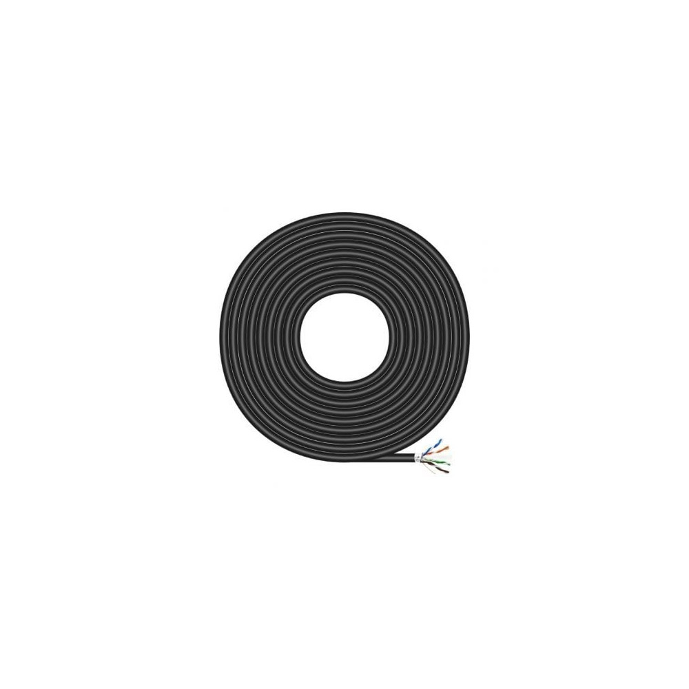 Bobina de Cable RJ45 para Exteriores FTP AWG24 Aisens A135-0673 Cat.6/ 100m/ Impermeable/ Negro | Bobinas