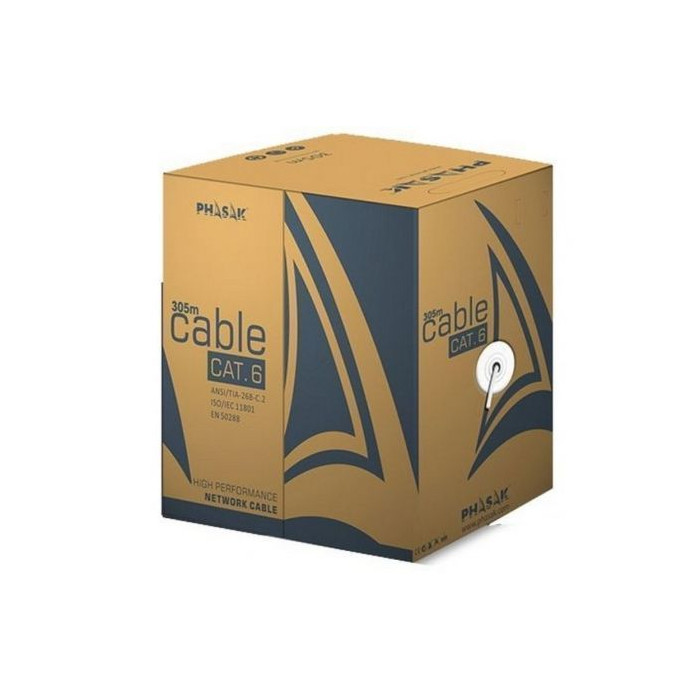 Bobina de Cable RJ45 FTP Phasak PHR 6312 Cat.6/ 305m/ Gris | Bobinas