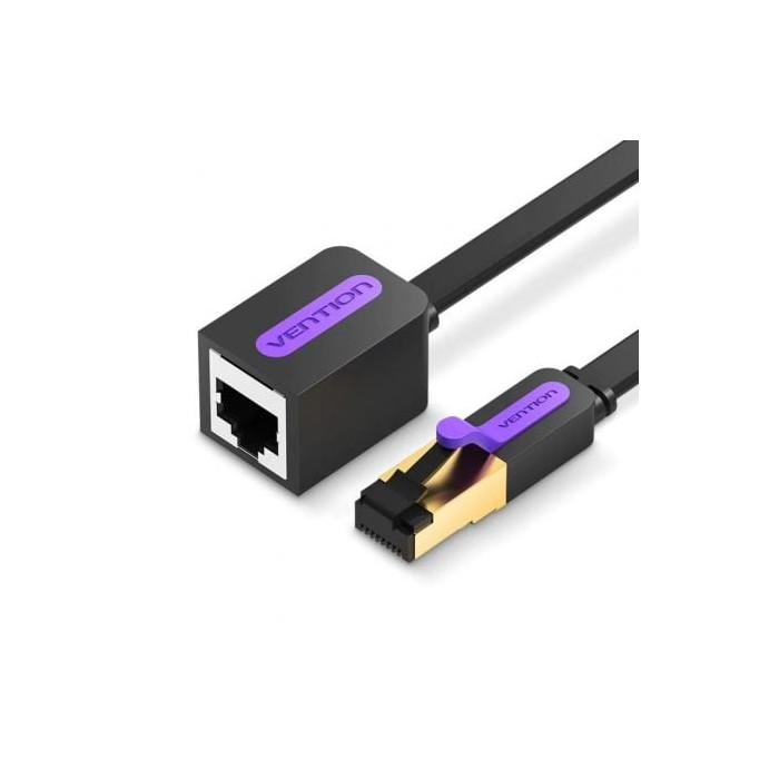 Cable Alargador de Red RJ45 UTP Vention ICBBI Cat.7/ 3m/ Negro | 3 m