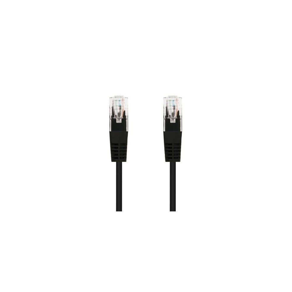 Cable de Red RJ45 UTP Nanocable 10.20.0400-BK Cat.6/ 50cm/ Negro | Hasta 1 m