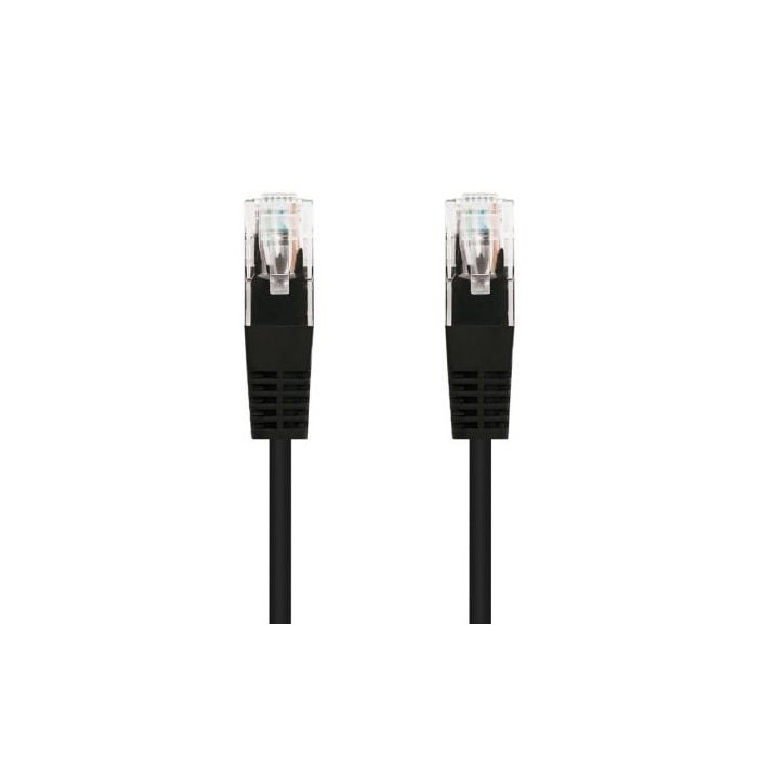 Cable de Red RJ45 UTP Nanocable 10.20.0400-BK Cat.6/ 50cm/ Negro | Hasta 1 m