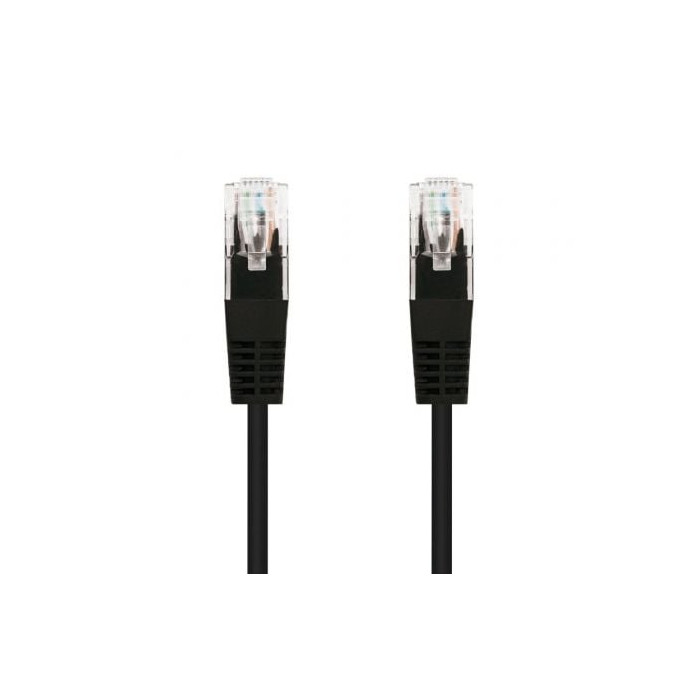 Cable de Red RJ45 UTP Nanocable 10.20.0400-L25-BK Cat.6/ 25cm/ Negro | Hasta 1 m