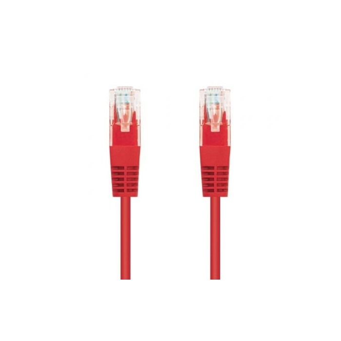 Cable de Red RJ45 UTP Nanocable 10.20.0400-L25-R Cat.6/ 25cm/ Rojo | Hasta 1 m