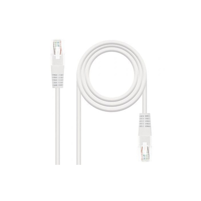 Cable de Red RJ45 UTP Nanocable 10.20.0400-L30 Cat.6/ 30cm/ Blanco | Hasta 1 m