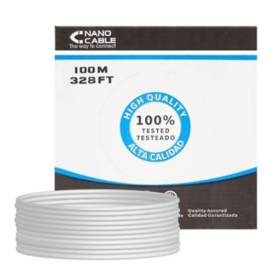 Bobina de Cable RJ45 FTP Nanocable 10.20.0902 Cat.6/ 100m/ Gris | Bobinas