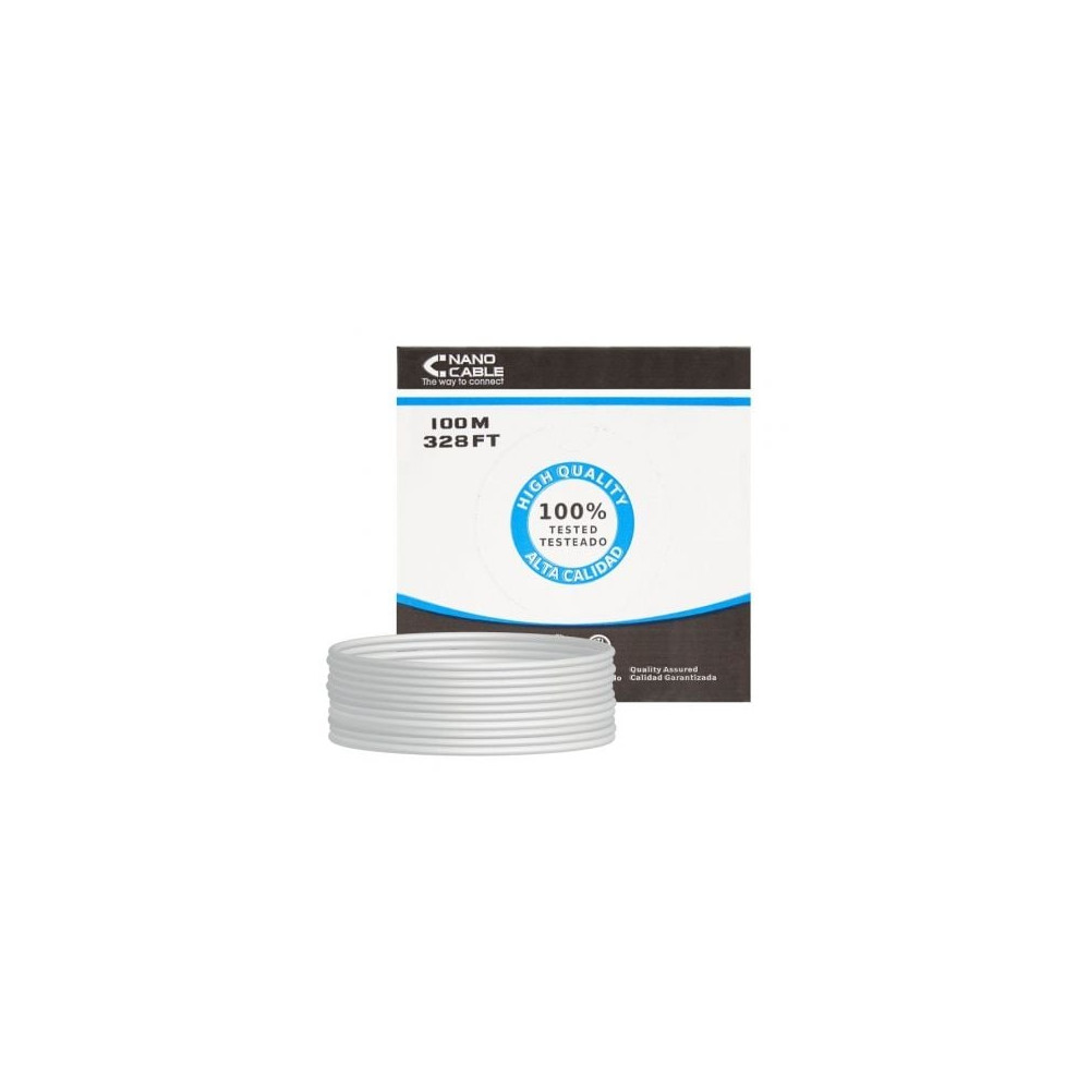 Bobina de Cable RJ45 FTP Nanocable 10.20.0902 Cat.6/ 100m/ Gris | Bobinas