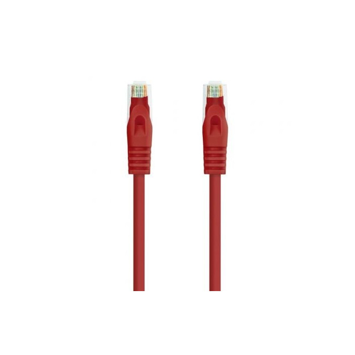 Cable de Red RJ45 UTP Nanocable 10.20.1800-L25-R Cat.6A/ LSZH/ 25cm/ Rojo | Hasta 1 m