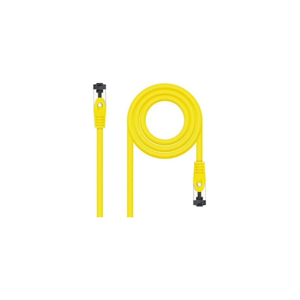 Cable de Red RJ45 SSTP Nanocable 10.20.2000-L25-Y Cat.8.1/ 25cm/ Amarillo | Hasta 1 m