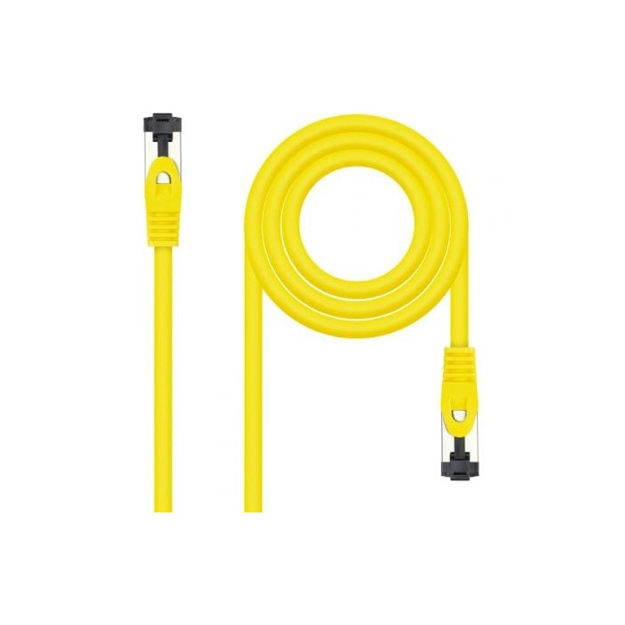 Cable de Red RJ45 SSTP Nanocable 10.20.2000-L25-Y Cat.8.1/ 25cm/ Amarillo | Hasta 1 m