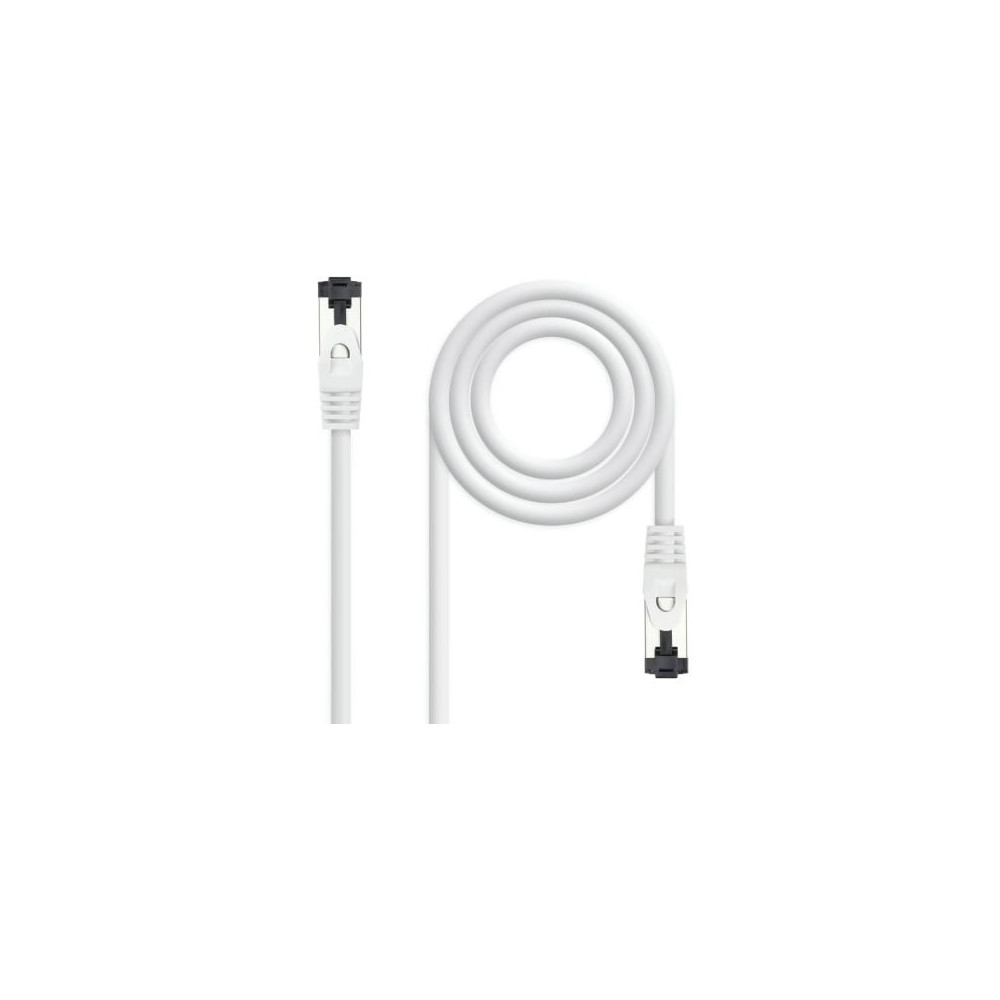Cable de Red RJ45 SSTP Nanocable 10.20.2001-W Cat.8.1/ 1m/ Blanco | Hasta 1 m