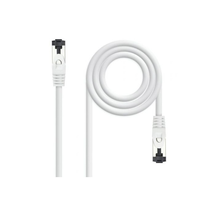 Cable de Red RJ45 SSTP Nanocable 10.20.2001-W Cat.8.1/ 1m/ Blanco | Hasta 1 m