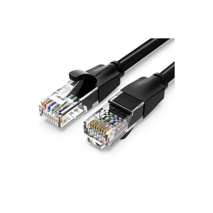 Cable de Red RJ45 UTP Vention IBEBS Cat.6/ 25m/ Negro | 10 m