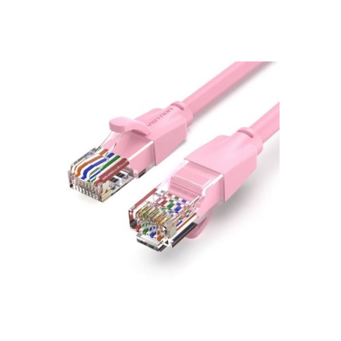 Cable de Red RJ45 UTP Vention IBEPF Cat.6/ 1m/ Rosa | Hasta 1 m