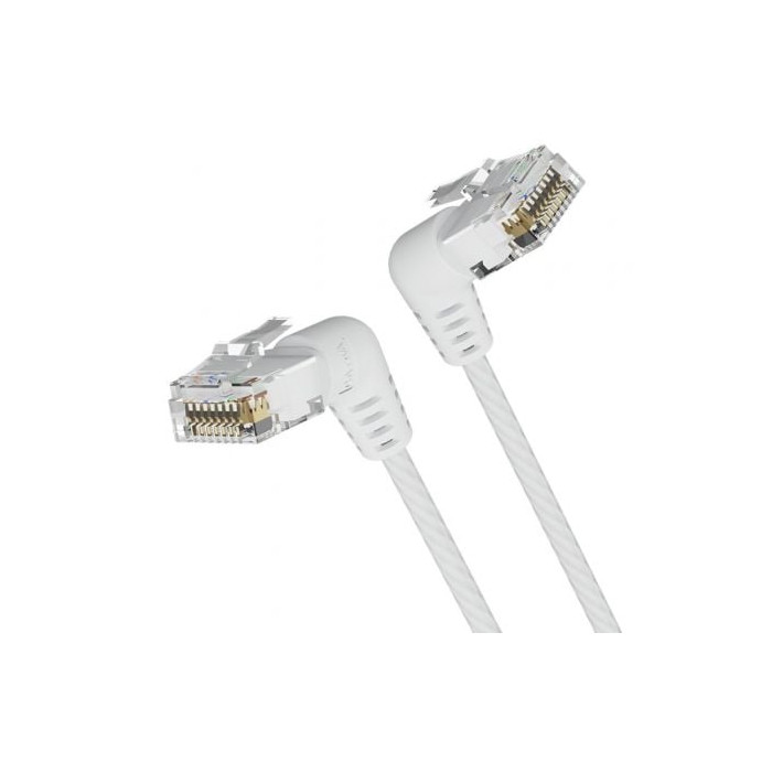 Cable de Red RJ45 UTP Vention IBOWF Cat.6A/ 1m/ Cabeza Rotatoria 360º/ Blanco | Hasta 1 m