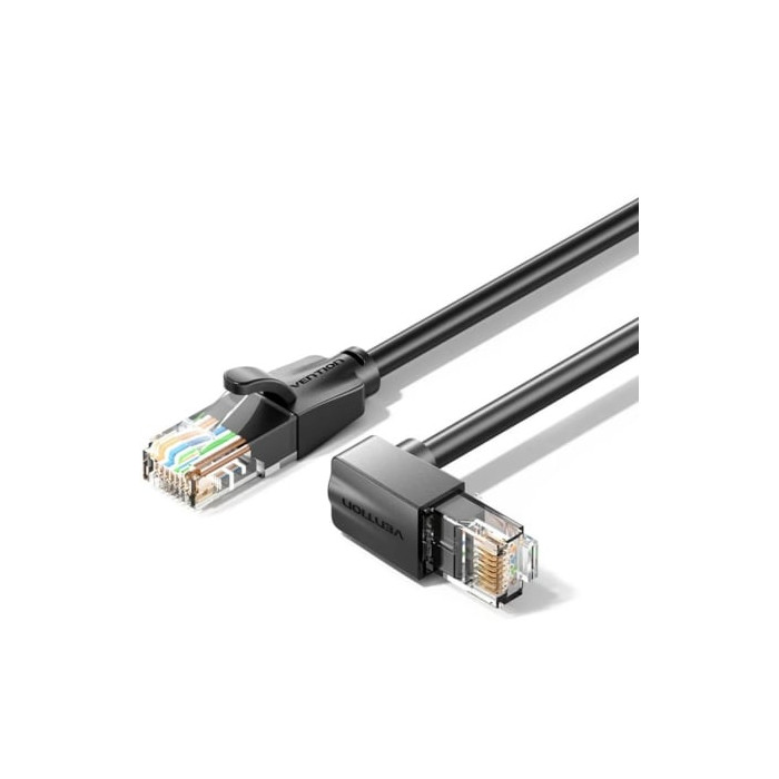 Cable de Red RJ45 UTP Vention IBVBJ Cat.6/ 5m/ Acodado 90º/ Negro | 5 m