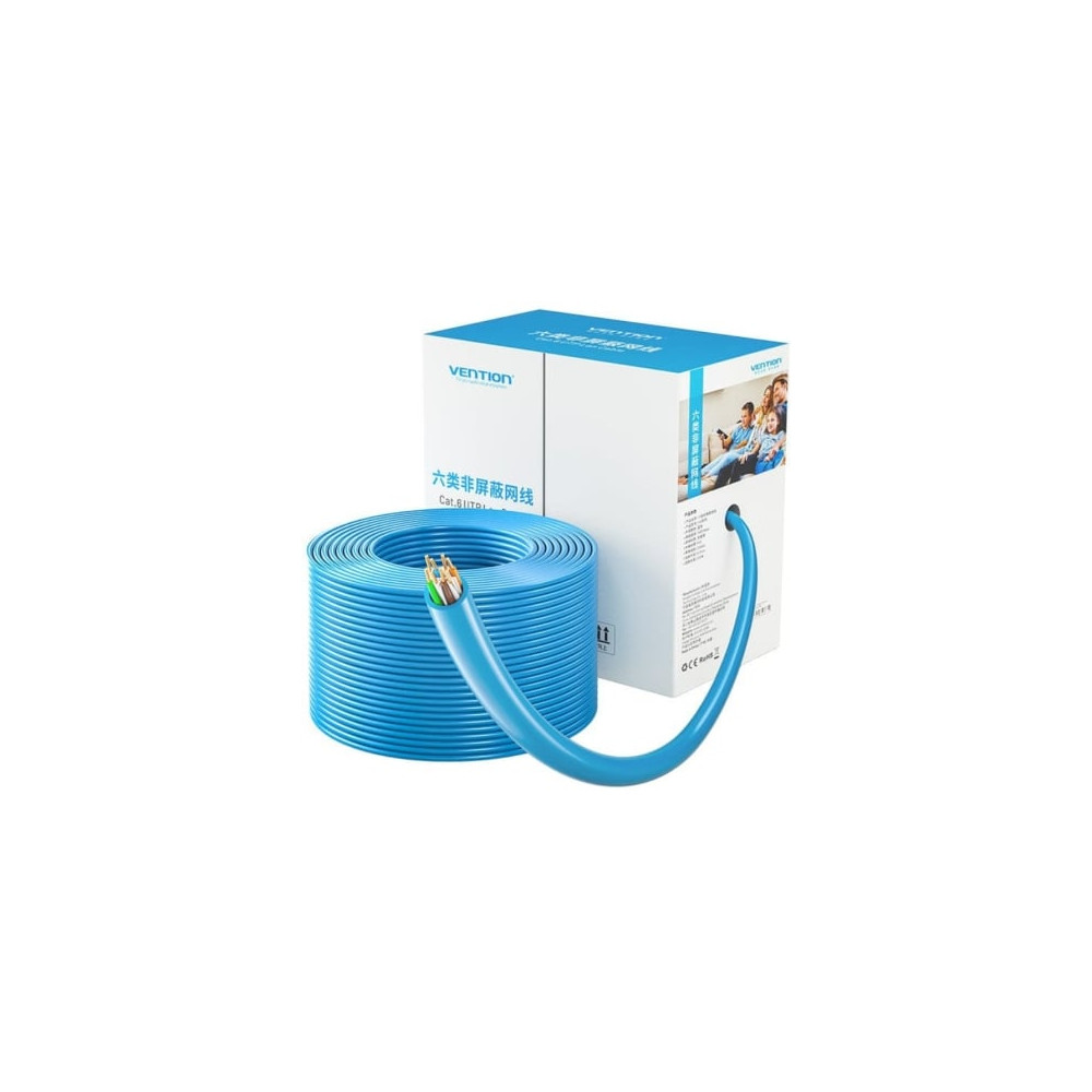 Bobina de Cable RJ45 UTP Vention IHBL305 Cat.6/ 305m/ Azul | Bobinas