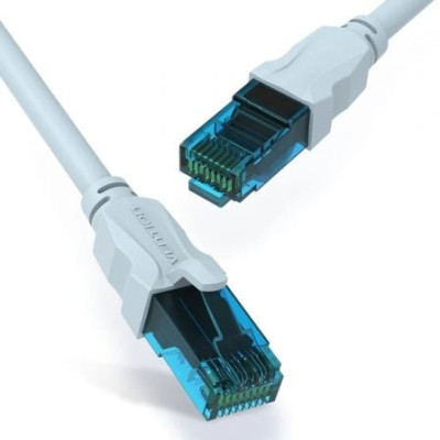 Cable de Red RJ45 UTP Vention VAP-A10-S075 Cat.5e/ 75cm/ Azul y Negro | Hasta 1 m