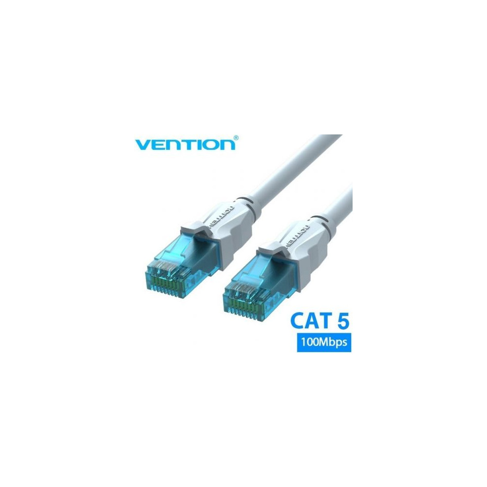 Cable de Red RJ45 UTP Vention VAP-A10-S1500 Cat.5e/ 15m/ Azul y Blanco | 10 m