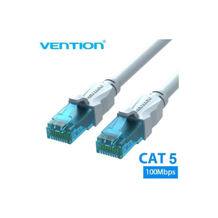 Cable de Red RJ45 UTP Vention VAP-A10-S1500 Cat.5e/ 15m/ Azul y Blanco | 10 m