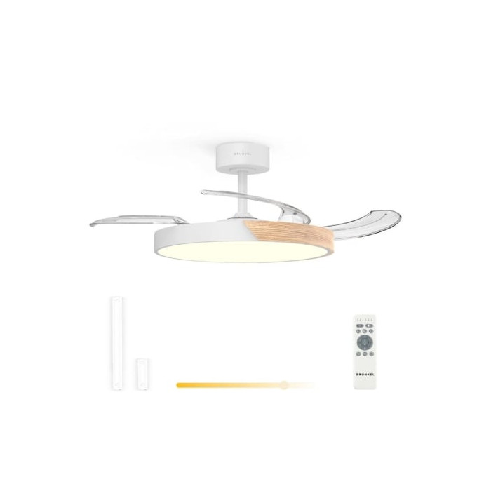 Ventilador de Techo Grunkel SKYDUAL42/ 30W/ 4 Aspas 106cm/ 6 Velocidades | Ventiladores