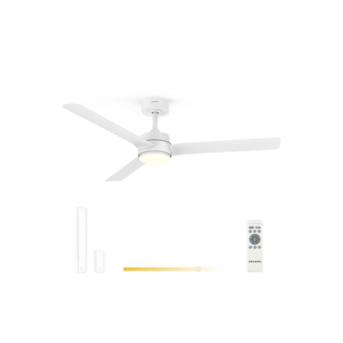 Ventilador de Techo Grunkel SKYEASY52/ 30W/ 3 Aspas 132cm/ 6 Velocidades | Ventiladores