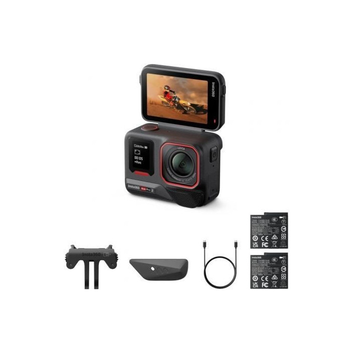 Cámara Digital Deportiva Insta360 Ace Pro 2 Pack de 2 Baterías/ 8K/ Ángulo de visión 180º/ Negra | Cámaras Digitales