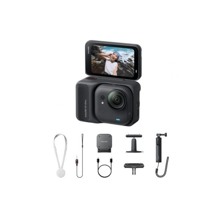 Cámara Digital Deportiva Insta360 GO Ultra Pack Creador/ 4K/ Ángulo de visión 360º/ Negra | Cámaras Digitales