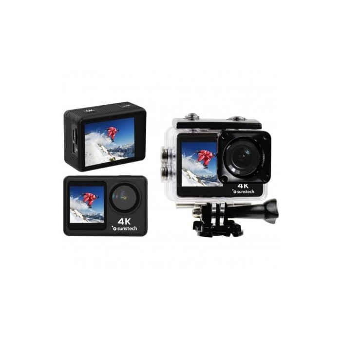 Cámara Digital Deportiva Sunstech Adventure 4K/ 16MP/ Ángulo de visión 170º/ Negra | Cámaras Digitales