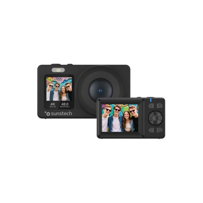 Cámara Digital Sunstech DCAM4825/ 48MP/ Zoom Óptico 18x/ Negra | Cámaras Digitales