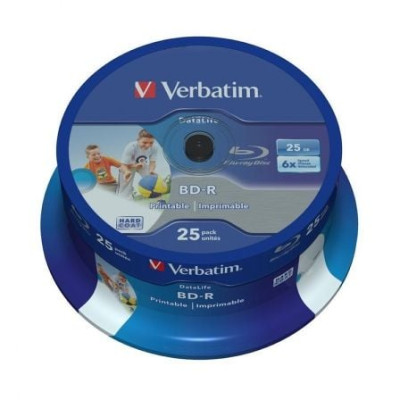 Blue-Ray BD-R Verbatim 43811 Imprimible 6X/ Tarrina-25uds | DVD