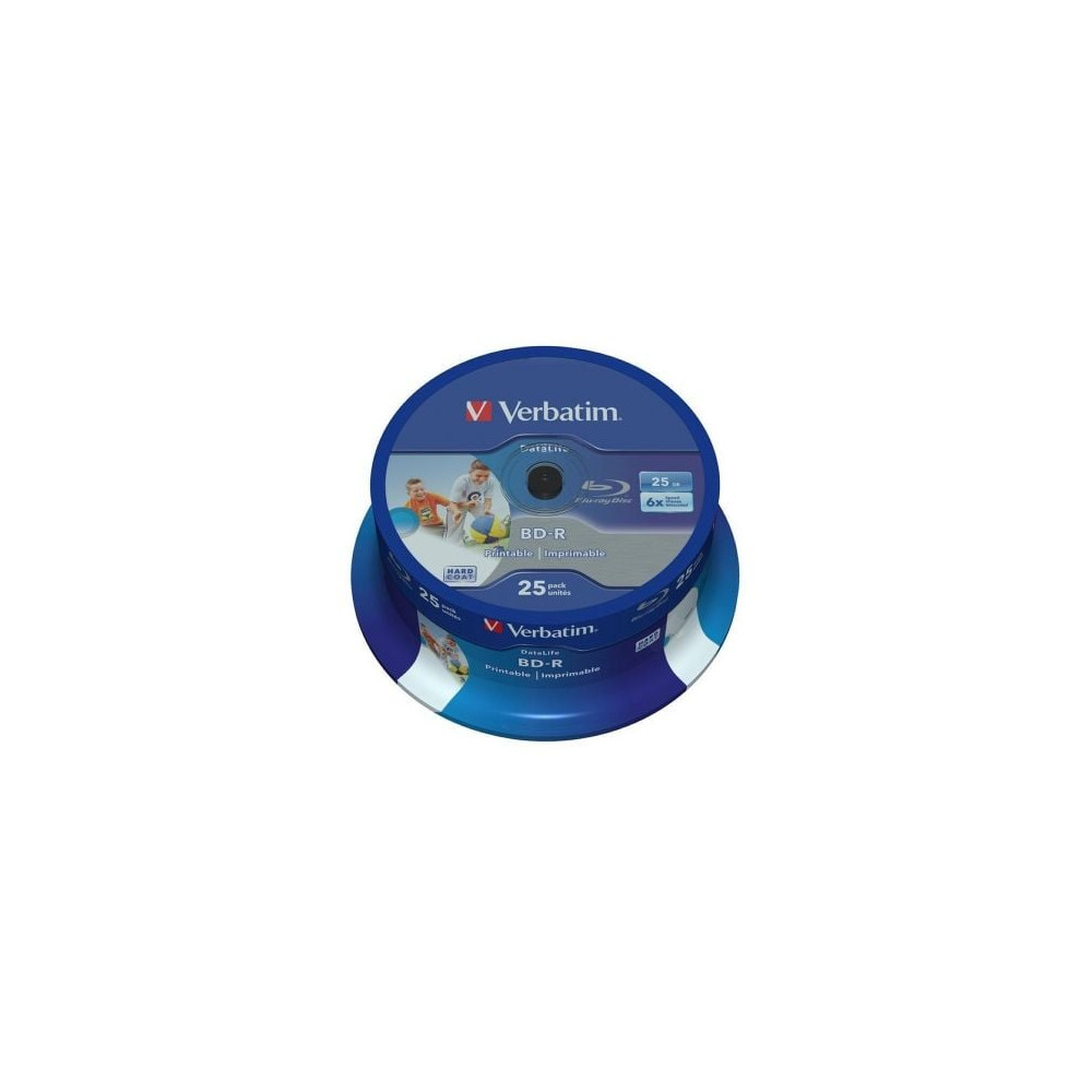 Blue-Ray BD-R Verbatim 43811 Imprimible 6X/ Tarrina-25uds | DVD