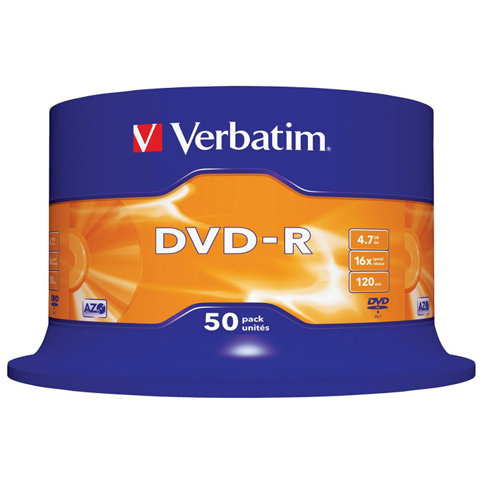 DVD-R Verbatim Advanced AZO 16X/ Tarrina-50uds | DVD