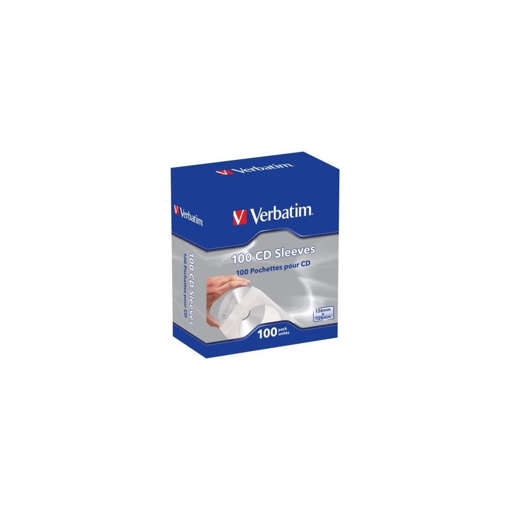 Fundas CD-R Verbatim Sleeves/ Caja-100uds | CD