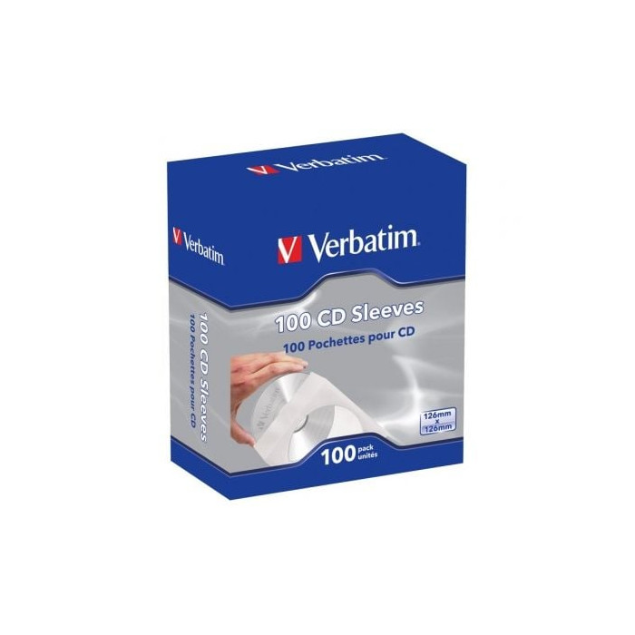 Fundas CD-R Verbatim Sleeves/ Caja-100uds | CD