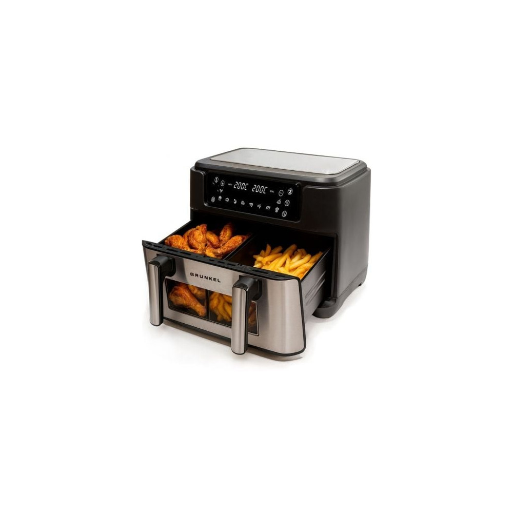Freidora por Aire Airfryer / Sin Aceite Grunkel Dualflexifryer/ 2800W/ Capacidad 10L | Freidoras