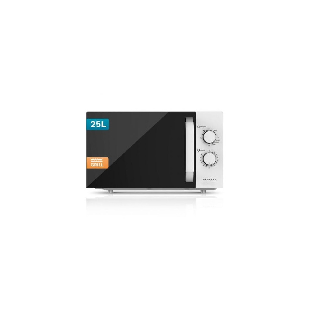 Microondas Grunkel MWG-25GRILL/ 850W/ Capacidad 25L/ Funcion Grill/ Blanco | Microondas