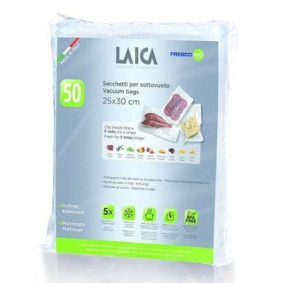 Bolsa para envasar al vacío Laica VT3510/ 25 x 30cm/ 50 bolsas | Envasadoras