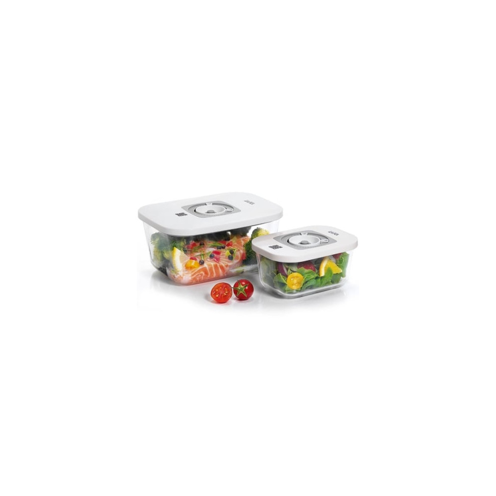 Pack de 2 Recipientes de Cristal Laica VT33060/ con Función al Vacío/ Capacidad 0.5 - 1.5L | Envasadoras