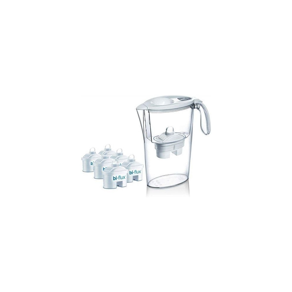 Pack Jarra Filtrante Laica Stream/ 2.3L/ Blanca/ Jarra + 6 Filtros BI-FLUX | Hervidores