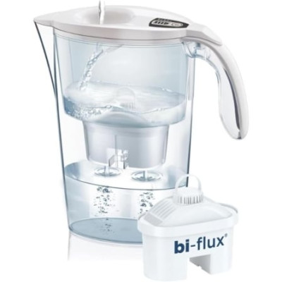 Pack Jarra Filtrante Laica Stream/ 2.3L/ Blanca/ Jarra + 1 Filtro BI-FLUX | Hervidores