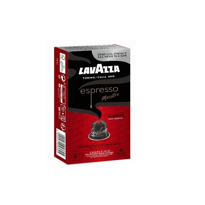 Cápsula Lavazza Espresso Maestro Clásico para cafeteras Nespresso/ Caja de 10 | Cápsulas