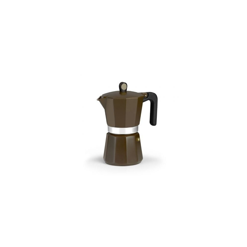 Cafetera Italiana Induction Cream M671012/ 12 Tazas/ Marrón | Cafeteras