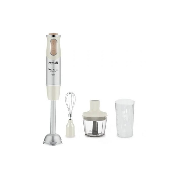 Batidora de mano Moulinex Quickchef/ 1000W/ 10 Velocidades/ Capacidad 800ml/ Incluye Varillas, Picadora y Vaso Medidor | Batidor