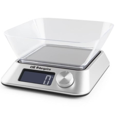 Báscula de Cocina Electrónica Orbegozo PC 1030 A/ hasta 5kg/ Plata | Balanzas