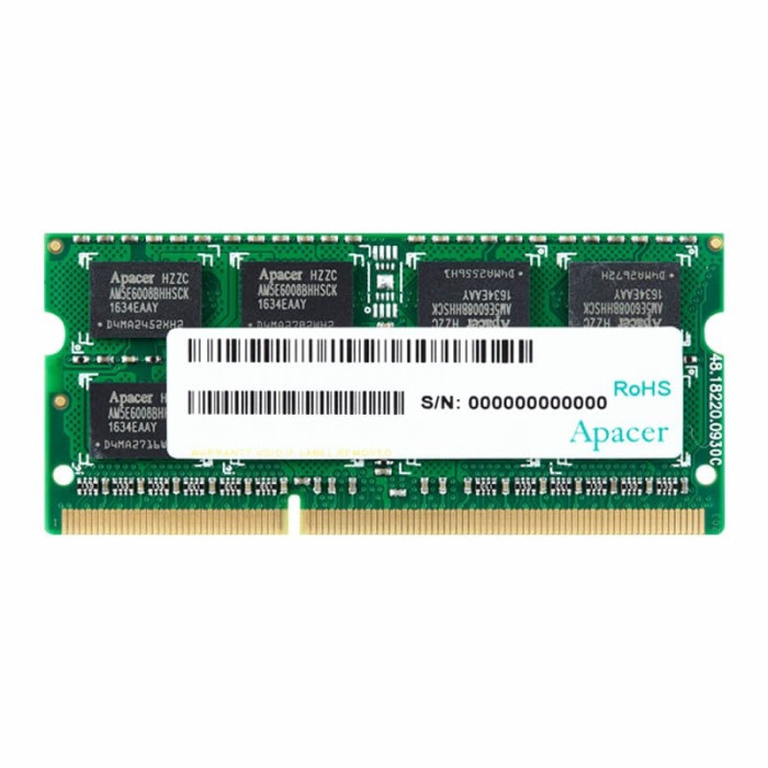 Memoria RAM Apacer DV.08G2K.KAM 8GB/ DDR3L/ 1600MHz/ 1.35V/ CL11/ SODIMM | Memoria RAM