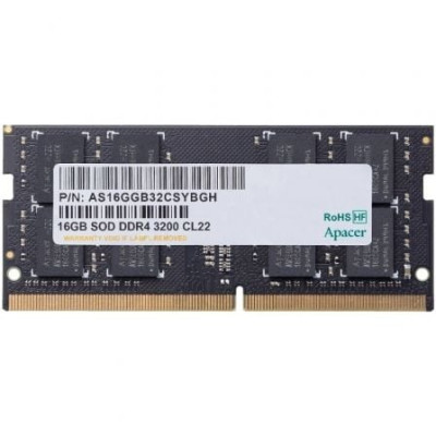 Memoria RAM Apacer AS16GGB32CSYBGH 16GB/ DDR4/ 3200MHz/ 1.2V/ CL22/ SODIMM | Memoria RAM