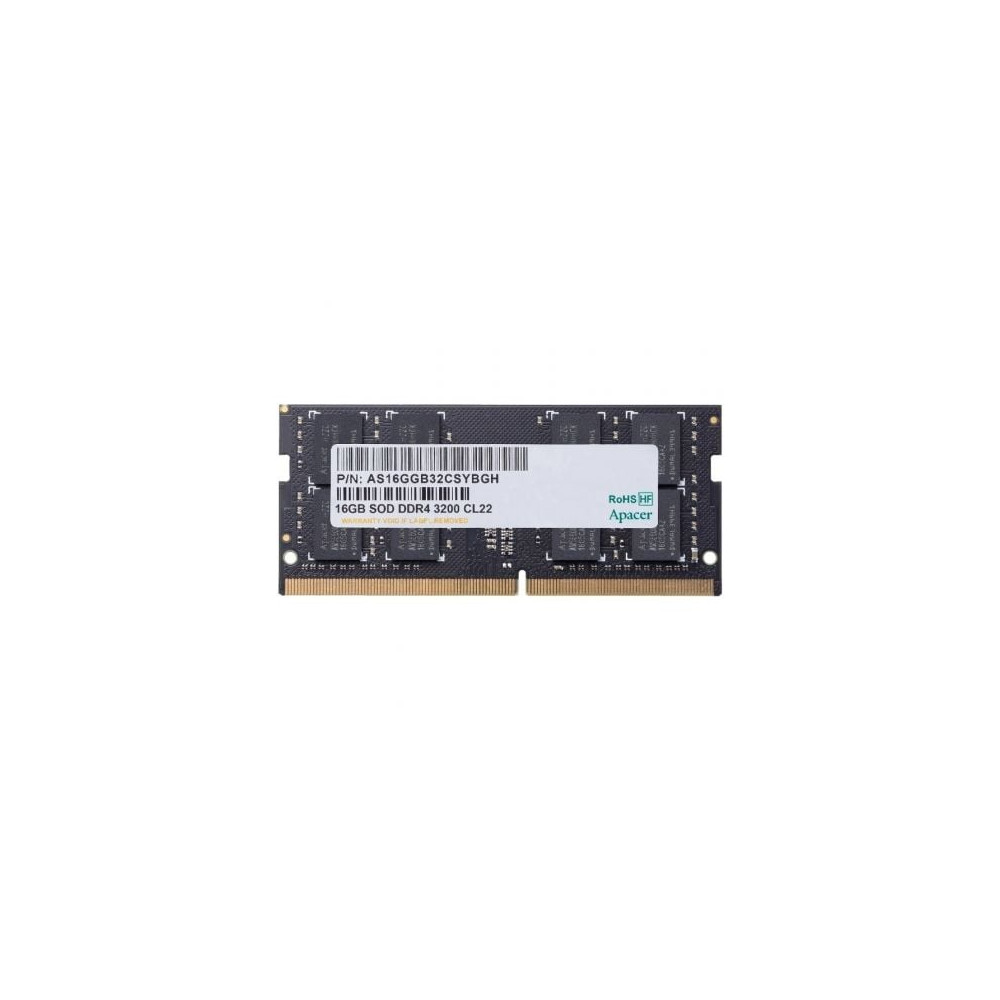 Memoria RAM Apacer AS16GGB32CSYBGH 16GB/ DDR4/ 3200MHz/ 1.2V/ CL22/ SODIMM | Memoria RAM