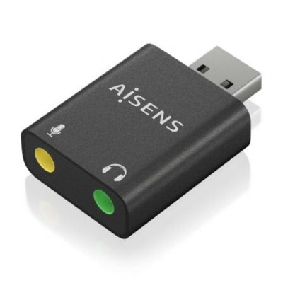 Tarjeta de Sonido Aisens A106-0768/ USB Macho - 2x Jack 3.5 Hembra | Tarjetas de Sonido